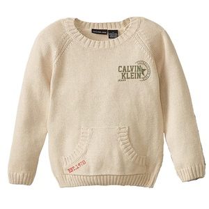 Calvin Klein Jeans Khaki Knit Logo Sweater